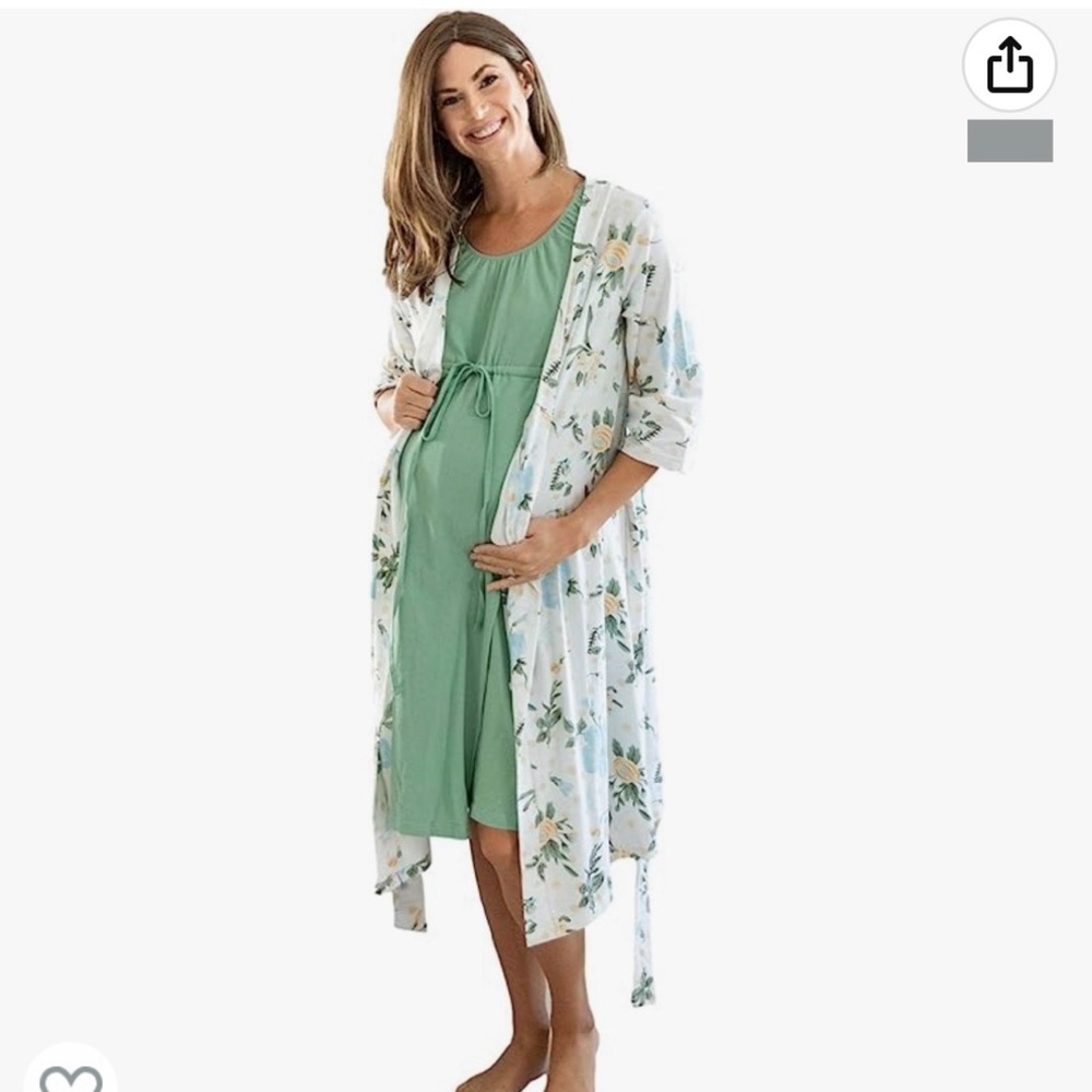Maternity / labor gown and robe set